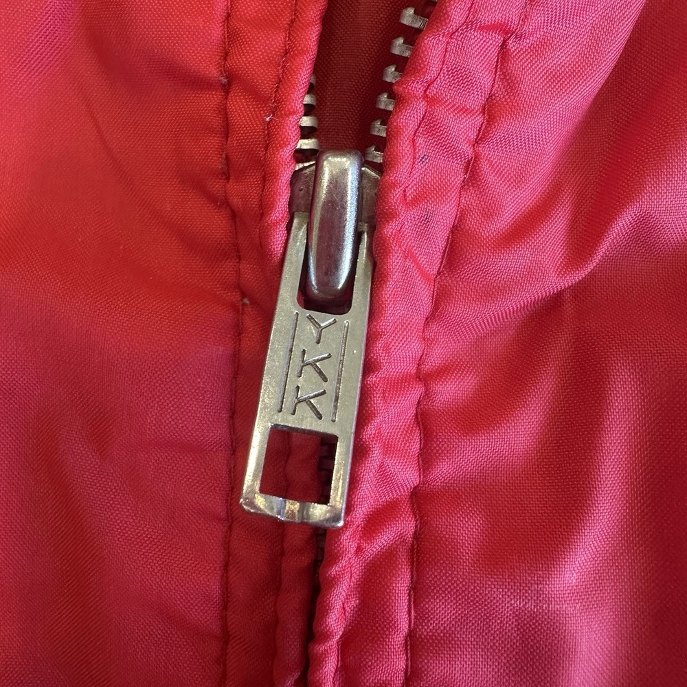 Vintage IZOD Lacoste Full Zip Windbreaker Jacket Size L Red- Blue Alligator Logo - Picture 3 of 12